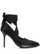 Ann Demeulemeester Ribbon Pointed Pumps - Black