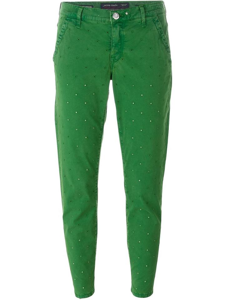 Jacob Cohen Cropped Jeans, Women's, Size: 31, Green, Cotton/spandex/elastane
