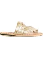Liwan Woven Detail Sandals, Women's, Size: 41, Grey, Calf Leather
