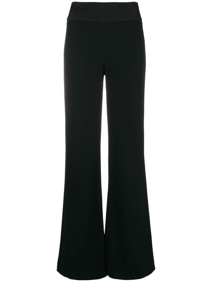 Galvan High Waist Flared Trousers - Black