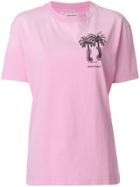 Palm Angels Palm Tree Print T-shirt - Pink & Purple