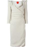 Vivienne Westwood Red Label Structured Shoulders Draped Dress