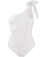 Zimmermann One Shoulder Swimsuit - White