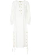 Flow The Label Lace-up Detail Dress - White