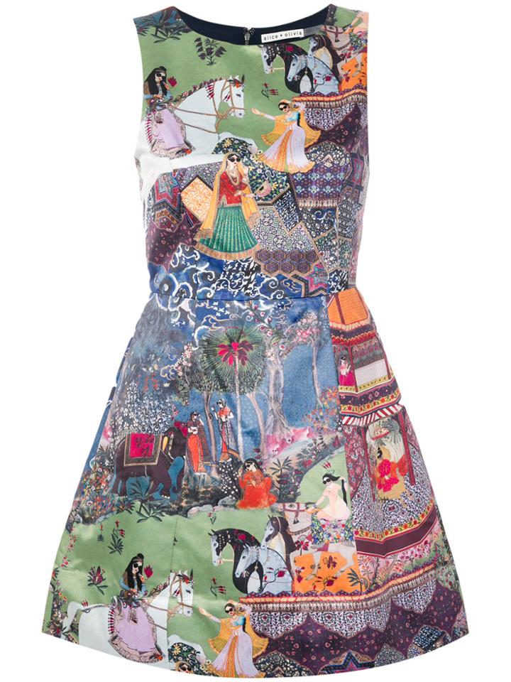 Alice+olivia Enchantress Landscape Dress - Multicolour