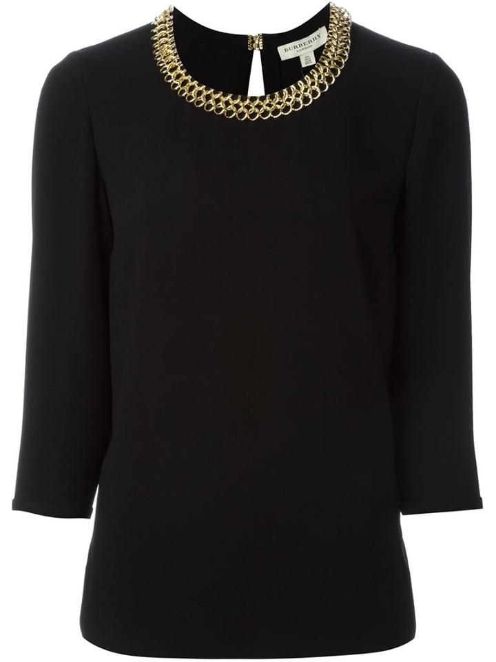 Burberry London 'juniper' Embellished Collar Blouse