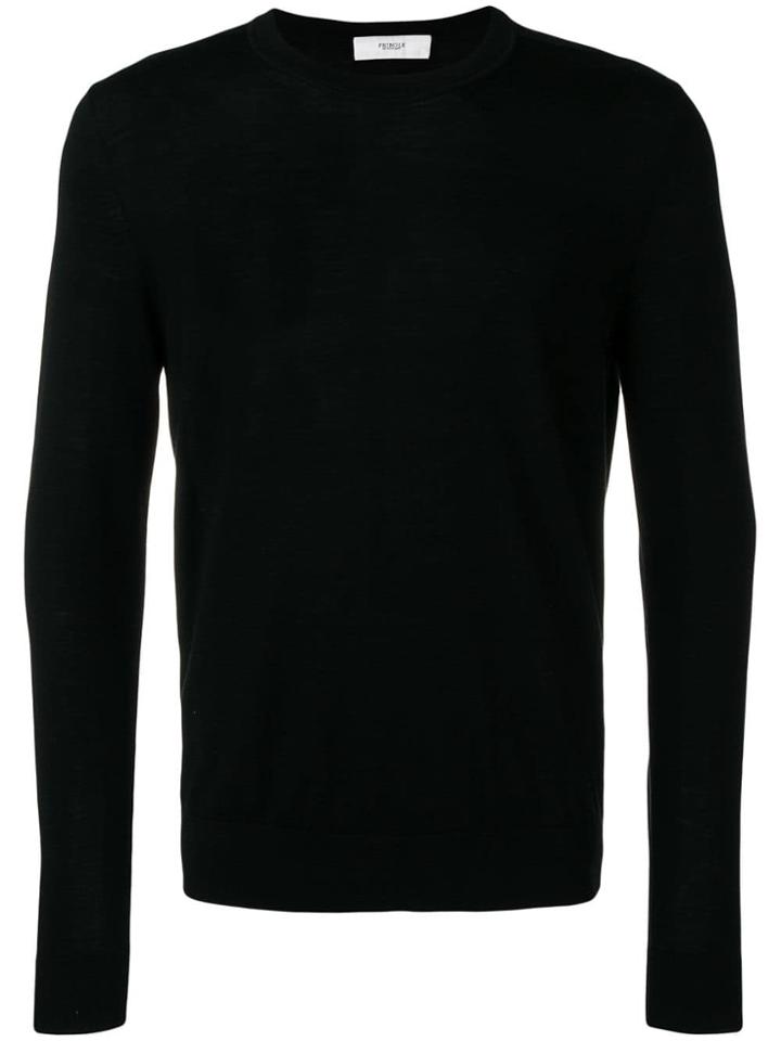 Pringle Of Scotland Round Neck Merino Wool Jumper - Black