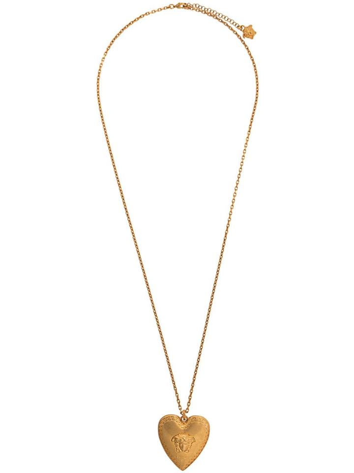 Versace Heart Pendant Necklace - Gold