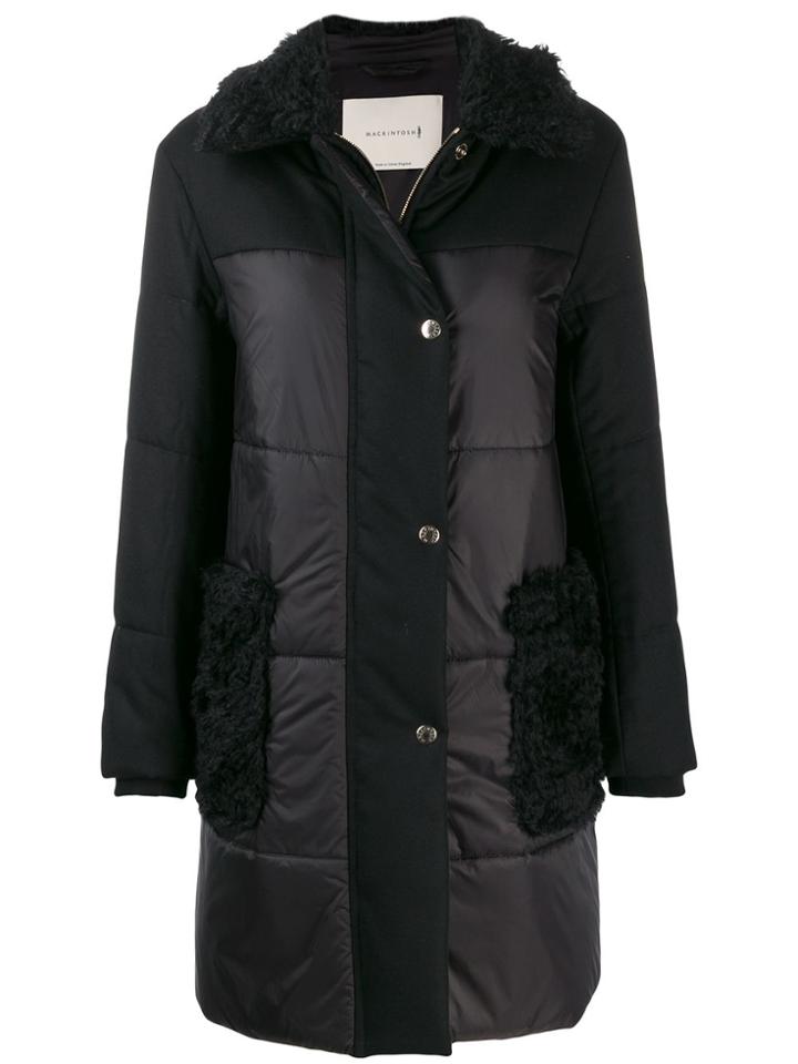Mackintosh Porin Black Wool Thindown Panel Coat Lm-1005f/td