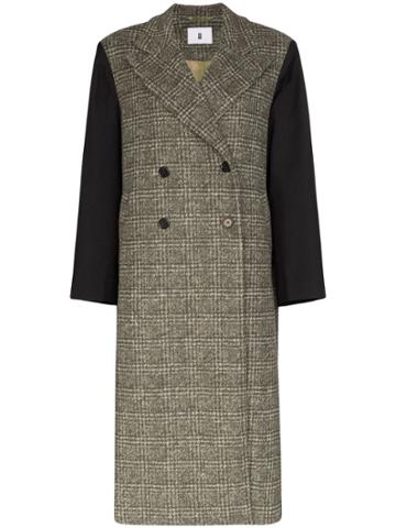 Asai Asai Clrd Ls Coa Lng W Cntrst Slvs - Black