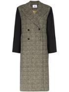 Asai Asai Clrd Ls Coa Lng W Cntrst Slvs - Black