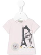 Kenzo Kids - Eiffel Tower Print T-shirt - Kids - Cotton/spandex/elastane - 12 Mth, Toddler Girl's, Pink/purple