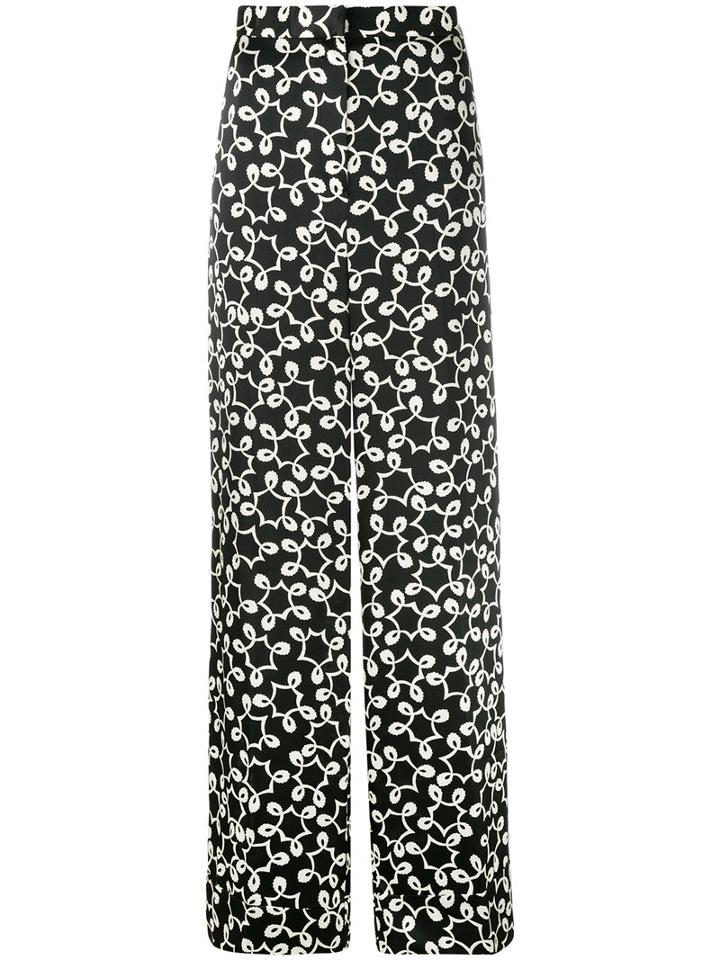 Duro Olowu - Printed Trousers - Women - Silk - 10, Black, Silk