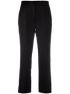 Nina Ricci Wide-leg Cropped Trousers, Women's, Size: 44, Black, Acetate/wool/silk