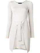 Calvin Klein Collection Tie Waist Panel Dress
