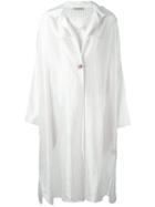 Dusan Striped Shirt Dress, Women's, White, Viscose