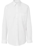 Burberry Classic Fit Monogram Cotton Jacquard Shirt - White
