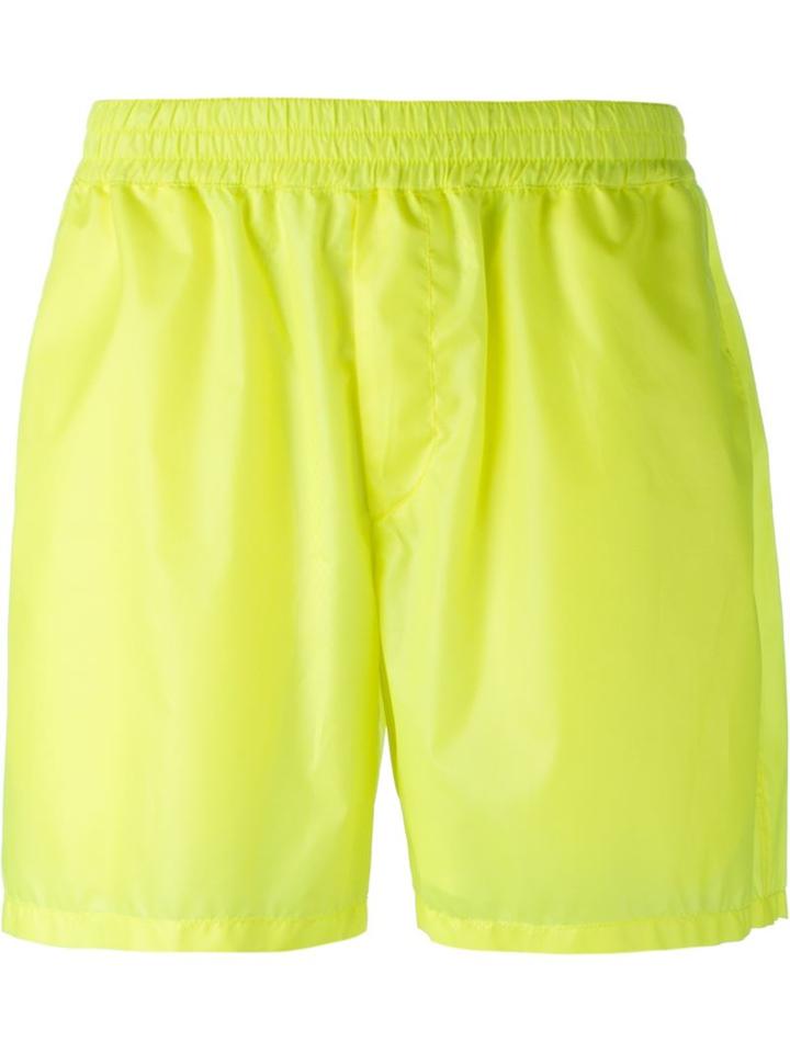 Gosha Rubchinskiy Track Shorts, Men's, Size: Small, Yellow/orange, Polyester/polyurethane