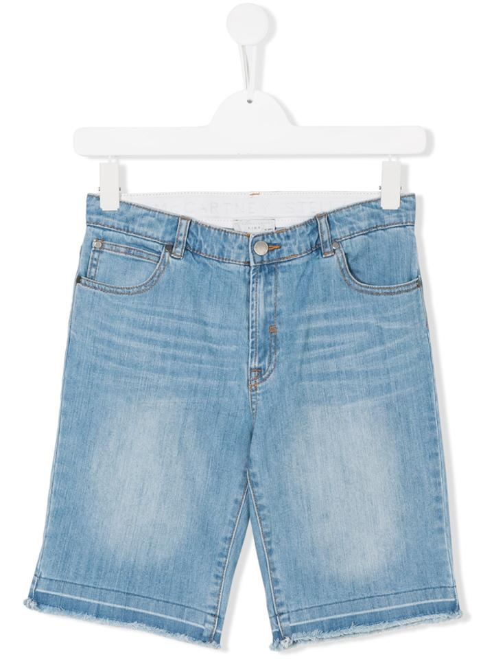Stella Mccartney Kids Teen Moses Denim Shorts - Blue