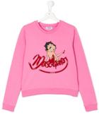 Moschino Kids Betty Boop Printed Sweatshirt - Pink & Purple