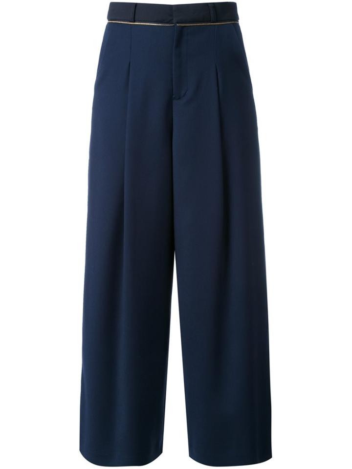 Guild Prime Pleated Palazzo Pants, Women's, Size: 36, Blue, Polyester