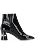 Miu Miu Crystal Embellished Boots - F0002 Nero