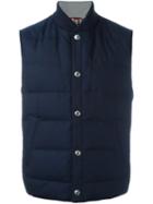 Brunello Cucinelli Padded Gilet, Men's, Size: Xl, Blue, Cotton/nylon/polyamide/goose Down