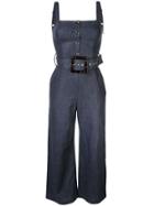 Staud Tortoise Shell Belted Jumpsuit - Blue