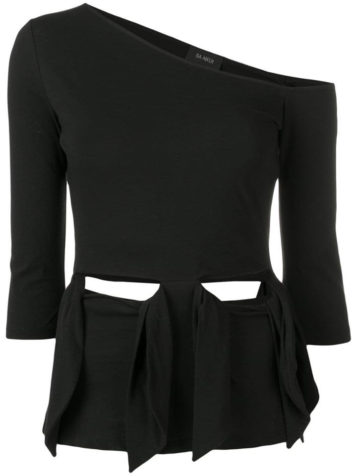 Isa Arfen Asymmetric Knot Top - Black