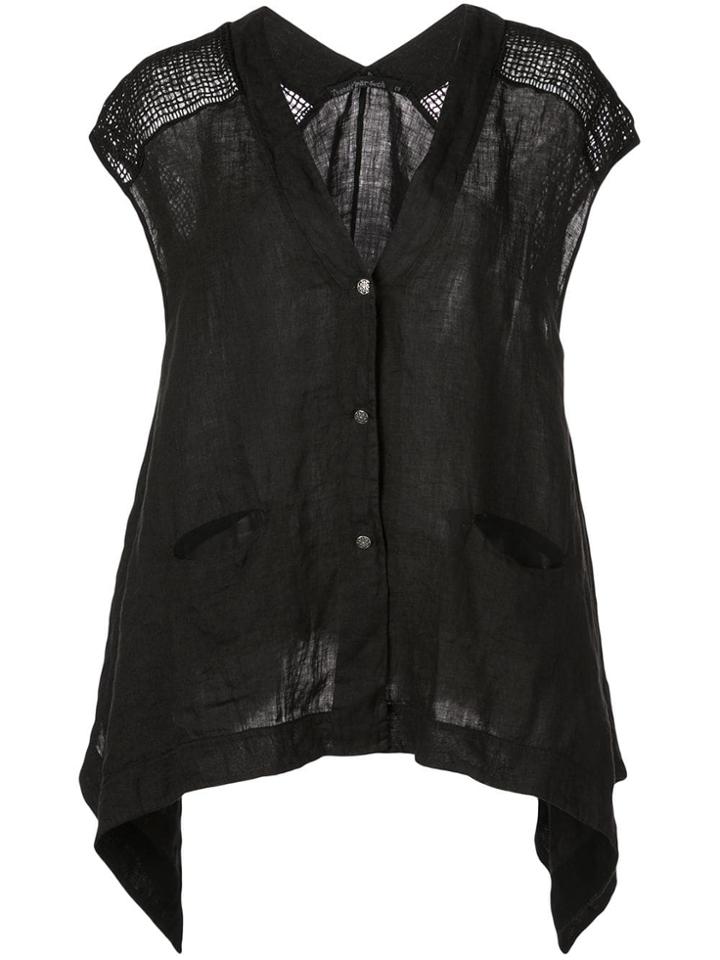 Transit Sheer Panel T-shirt - Black