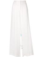 Krizia Wide Leg Trousers - White