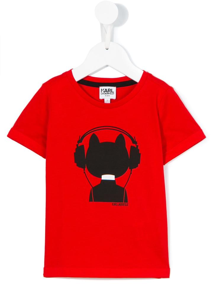 Karl Lagerfeld Kids - Printed T-shirt - Kids - Cotton - 24 Mth, Red
