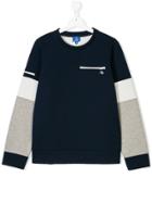 Fay Kids Coloured Sleeves Sweatshirt - Blue