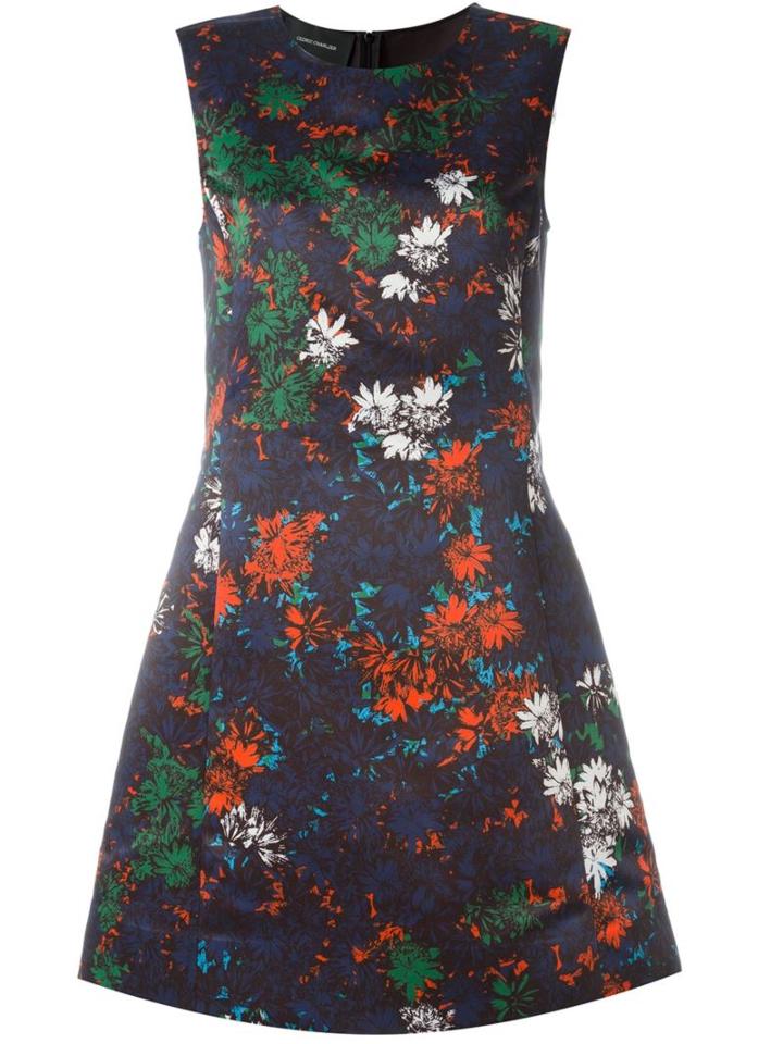 Cédric Charlier Floral Print Sleeveless Dress