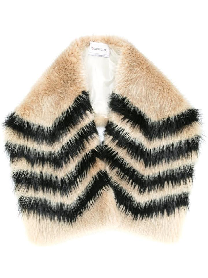 Moncler Striped Scarf - Nude & Neutrals