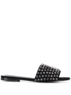 Fabiana Filippi Crystal Embellished Slide Sandals - Black