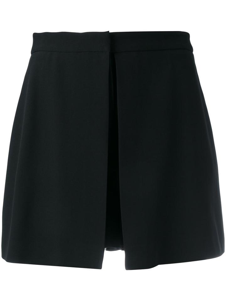 Alexander Mcqueen Placket Front Pelmet Skort, Women's, Size: 44, Black, Viscose/acetate/silk