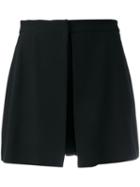 Alexander Mcqueen Placket Front Pelmet Skort, Women's, Size: 44, Black, Viscose/acetate/silk