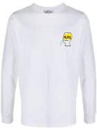A.p.c. Logo-print Long-sleeved T-shirt - White