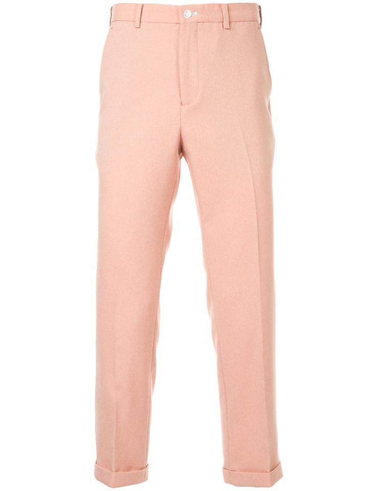 Loveless Tailored Fitted Trousers - Pink & Purple