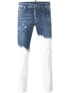 Dsquared2 Skinny Deep Dip Jeans, Men's, Size: 52, Blue, Cotton/spandex/elastane/polyester