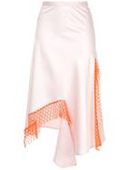 Christopher Esber Lattice Lace Dual Split Skirt - Pink