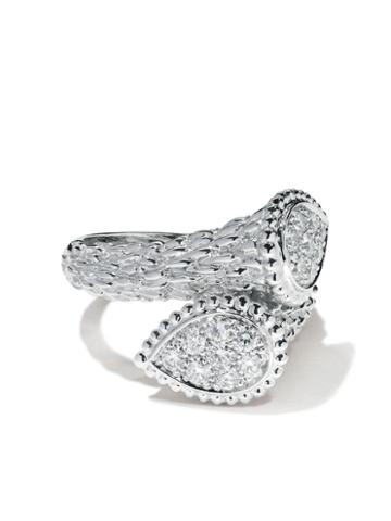 Boucheron 18kt White Gold Diamond Serpent Bohème Toi Et Moi Ring - Wg