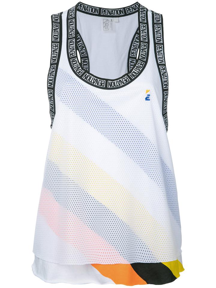 P.e Nation - Double Play Tank Top - Women - Cotton/polyester - L, White, Cotton/polyester