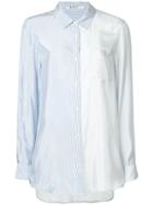 T By Alexander Wang Shiny Striped Shirt - Blue