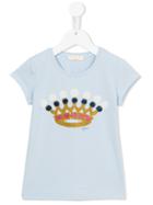 Monnalisa Embellished Crown T-shirt, Girl's, Size: 6 Yrs, Blue