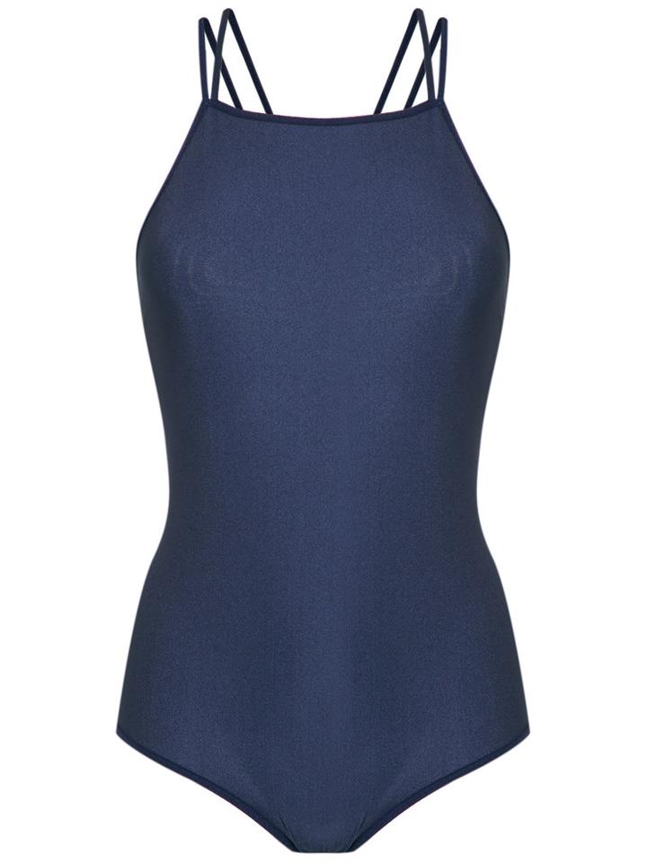 Giuliana Romanno - Strappy Bodysuit - Women - Elastodiene/polyamide - G, Blue, Elastodiene/polyamide