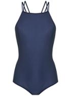 Giuliana Romanno - Strappy Bodysuit - Women - Elastodiene/polyamide - G, Blue, Elastodiene/polyamide