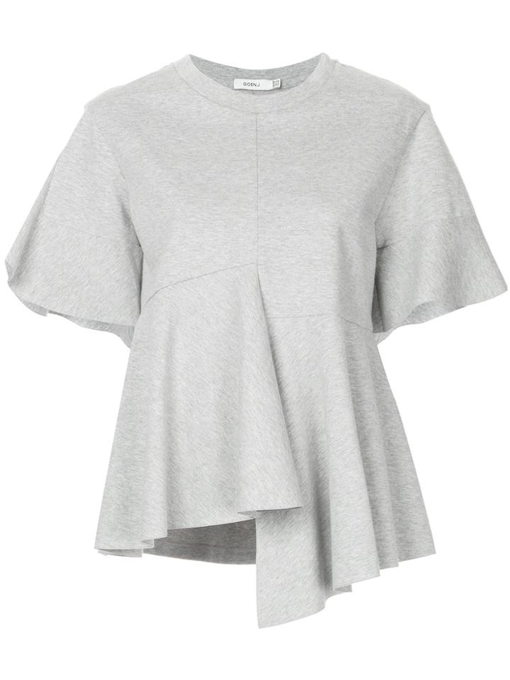 Goen.j Asymmetric Paneled T-shirt - Grey
