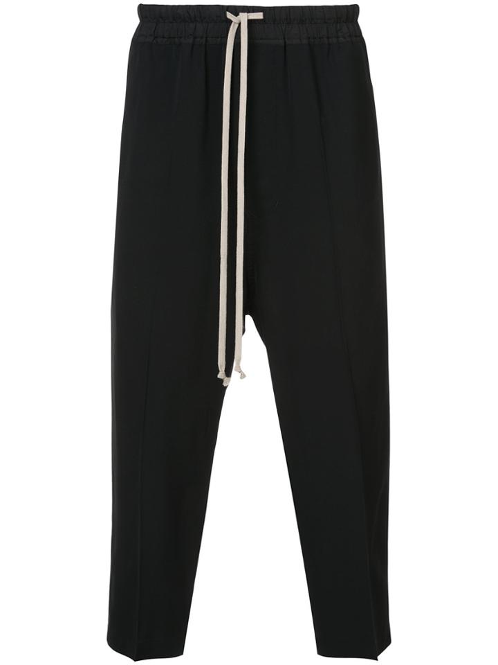 Rick Owens Drop Crotch Cargo Pocket Trousers - Grey
